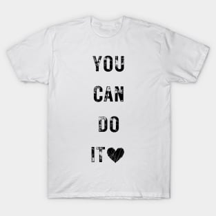 You Can Doit - Black Classic Vintage Summer T-Shirt